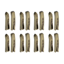 sourcing map 8Set Double Open Zipper Repair Latch Kits, #8 Copper Insert Pins Zipper Stopper for Bags Coats Jackets Zippers Repairing Replacement, Bronze