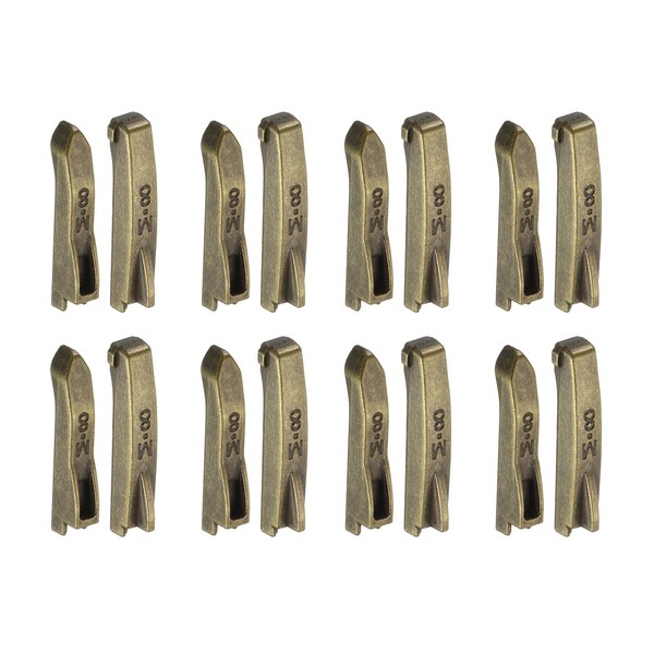 sourcing map 8Set Double Open Zipper Repair Latch Kits, #8