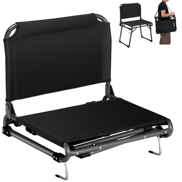 Azaeahom 2-in-1 Stadium Seats with Back Support,Portable Stadium Seat for