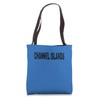 Vintage Channel Islands Black Text Apparel Tote Bag