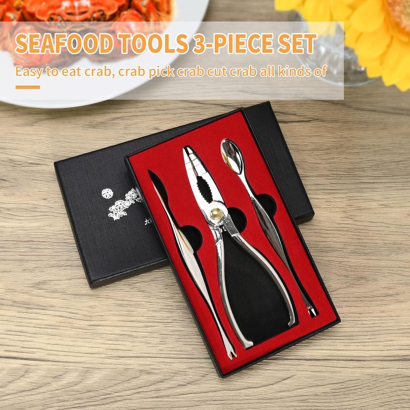 Exquisite 3-piece set Seafood Tools Lobster Crackers and Crab Crackers