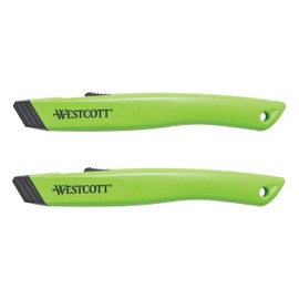 Westcott Box Cutter Safety Ceramic Utility Knife, 2-Pack
