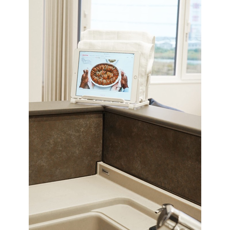 Wahei Freiz RG-0455 Tablet Stand, Dish Towel Hanger, Recipe Stand,
