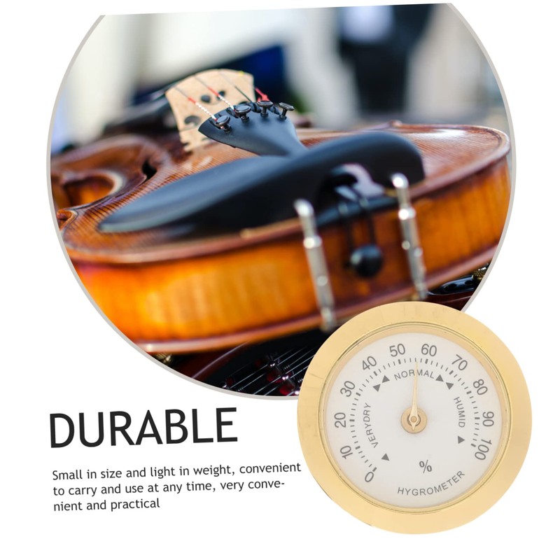 Gatuida Round Hygrometer for Guitar Violin Care Portable Humidity Measurement