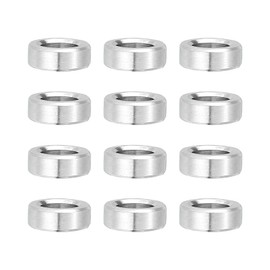 PATIKIL 12 Pcs Stainless Steel Spacers, 4mm ID x 8mm OD x 3mm Height 304 Stainless Steel Bushing Screw Standoff Unthreaded Round Spacer for 3/16"M4 Screws Bolts Nuts