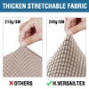 H.VERSAILTEX 4 Piece Stretch Sofa Covers for 3 Cushion Couch