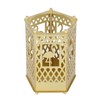 Metal Assembled Pen Holder Gold Hollow Pattern Flamingo Surfaces Plating