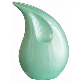 Royal Rapture Urn for Ashes Cremation Memorial Funeral Teardrop Jar Love Urns Decorative Human Adult Child (Green, 8") RT01-04
