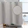 YISURE Grey Shower Curtain Linen Style Without Hooks Needed, 72x72