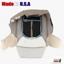 US Auto Nation 832-790-4949 2011 TO 2016 Ford F250 F340 F450 F550 Driver Passenger Leather Seat Cover Tan - Passenger Bottom