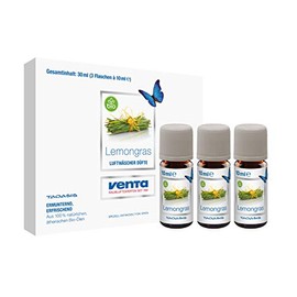 VENTA Venta 6048000 Bio-Duft Lemongras, 100 % natrliche ?therischeBio-?le,3x10ml