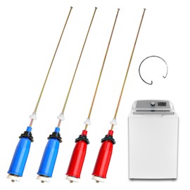 Upgraded WH16X10158 WH16X10159 Washer Suspension Rod Set 4PCS, For GE Hotpoint GTWN4250D0WS GTWN4250D1WS HSWP1000M3WW HTWP1400F1WW Washer Parts Suspension Rod and Spring Assembly Washing Machine