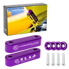 x xotic tech JDM Hood Spacer Hood Riser 3/4 Replacement Front Hood Vent Space Riser Spacer Anodized Purple Aluminum Alloy Billet Compatible with Honda Civic CRX Del Sol, Acura Integra