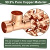 YOKIVE 2 Pcs Copper Tee Fitting, Pressure Pipe Fitting C