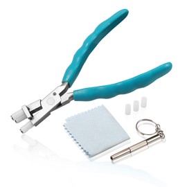 LEONTOOL LEONTOOL 6 Inches Optical Trident Pliers Adjusting Eyeglasses Leg Eyeglass Adjustment Tools Professional Eyeglasses Adjusting Frame Bending Bridge Temple Pliers with Screwdriver and Glasses Cloth