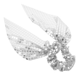 Healvian Metallic Sequin Hair Ring Bow Hair Clip for Women for Girls Glitter Scrunchies Ponytail Holder