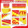 Fiwochic 4 Pcs Store Closing Everything Must Go Banner Signs