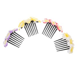 4piezas Peinillos Cabello Flor Plumeria Accesorios Para Mujeres y Niñas Elegantes Para Bodas y Fiestas