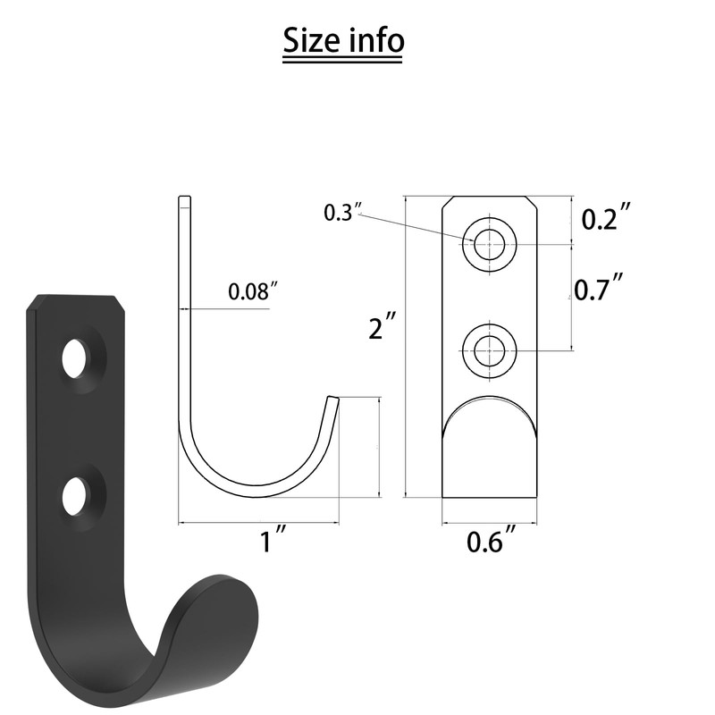 Aufuga Wall Hooks Coat Hook Robe Hanging Robe & Towel