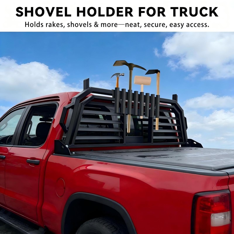 8-Hole Shovel Holder for Truck, Heavy Duty Trailer Tool Rack