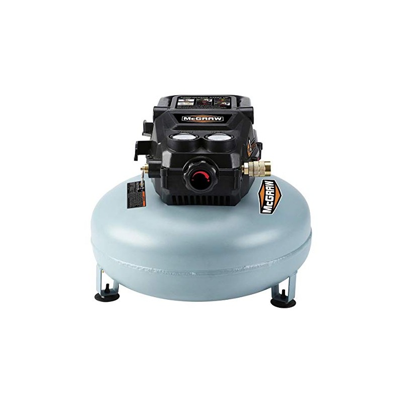 3 Gallon 1/3 HP 110 PSI Oil-Free Pancake Air Compressor