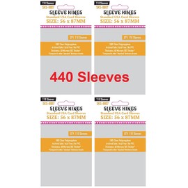Sleeve Kings Standard USA Card Sleeves 56 X 87 mm (4x110 Pack, 440 Sleeves)