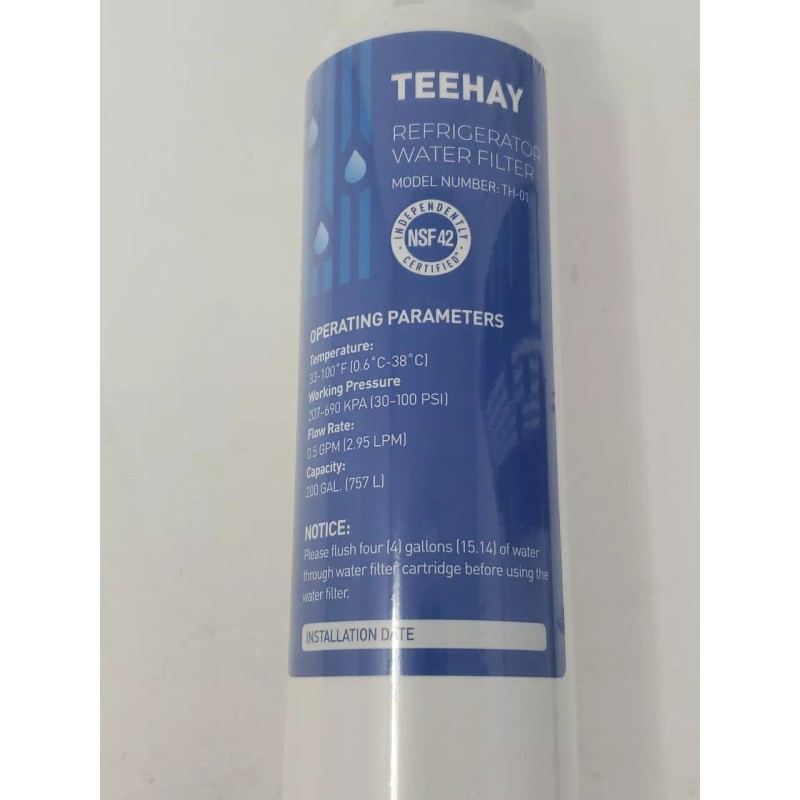 Teehay TH-01 Refrigerator Water Filter Replacement 3 Pack For EPTWFU01