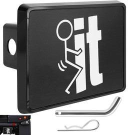 TOCCOOL Trailer Hitch Cover Square Hook Protector for SUV Off-Road Vehicle Dustproof Durable Fit 5cm Car Receiver (Black)