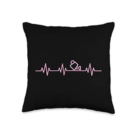 Container Gardening Quotes Essentials And Supplies Gardening Watering Can Lifeline Heartbeat Life Heart Love Throw Pillow, 16x16, Multicolor