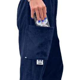 Paradise Towelwear Co. Towel Pants for Swimmers – Navy Blue - Cotton Terry Towel Pants – Beach Coverup – Resort Wear – Swim wear (Kids XXS)