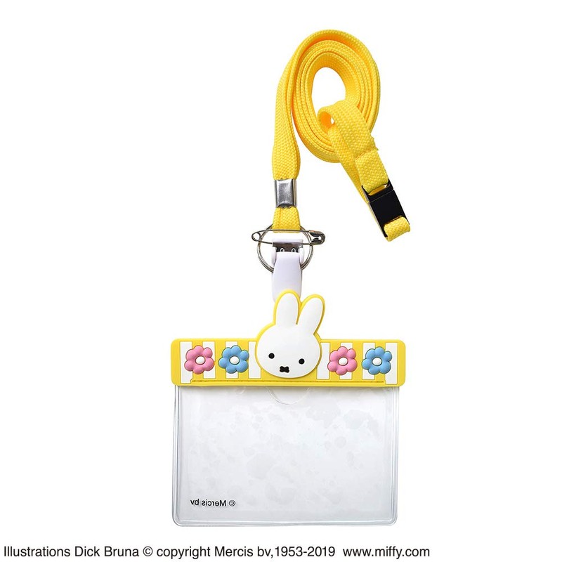 St. Lady's ST-ZMF0030 Miffy Name Holder, Striped, Yellow