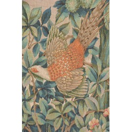 Charlotte Home Furnishings Inc. Pheasant And Doe French Tapestry Wall Hanging 18 x 32 Inch Viscose Cotton and Polyester Blend Wall Art Perfect For Home Decor Wall Decor by William Morris