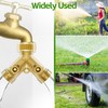 SPECILITE Heavy Duty Brass Garden Hose Splitter 2 Way, Water
