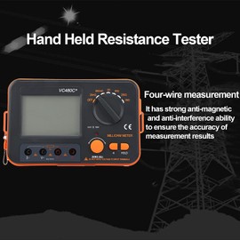 Probador de resistencia multifuncional, miliohmímetro ABS usando el método de medición de cuatro cables para corriente para resistencia para energía para voltaje