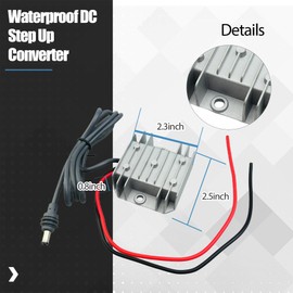 KMBNTU for Starlink Mini 12V Adapter Step Up Converter with DC Power Cable 10-28V Input 30V 3.5A Output for Starlink Mini Power Supply Step Up Converter