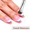 Cepillo para arte de uñas, punta francesa 2 en 1