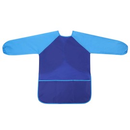 Kids Waterproof Art Smock Children Paint Apron Painting Smock Long Sleeve Toddler Play Aprons Boys Girls Artist Painting Aprons with 3 Pockets for Painting, Cooking, Crafts, Eating for Age 5-7 Years