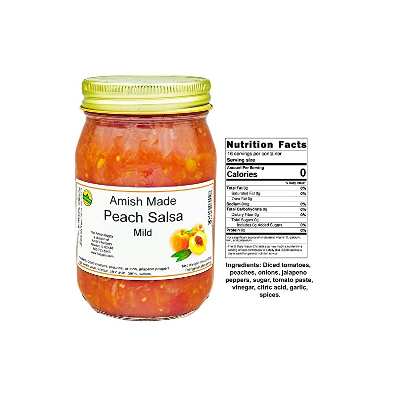 Amish Salsa Mild Peach - 2-16 Oz Jars
