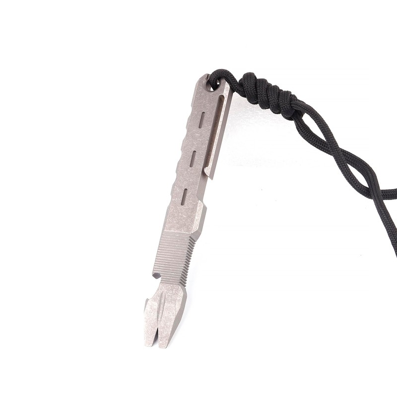 Hamans Titanium Pry Bar with Nail Puller Bottle Opener Function