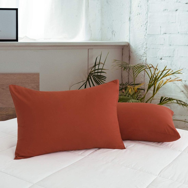 PiccoCasa Zippered Pillowcases, 100% Brushed Microfiber Polyester Pillow Case Cover,