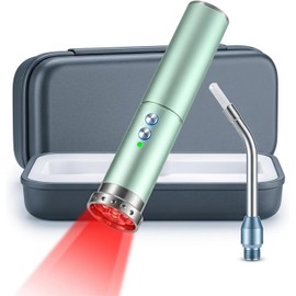 Dispositivo de terapia de luz roja,Varita portátil de terapia de luz roja con 5 longitudes de onda (460/630/660/850/900 nm)，aliviar el dolor de labios, boca, oídos, rodillas, pies, manos, articul