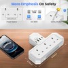 Multi Plug Adapter with USB C, 3 Way Plug Adaptor