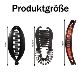 VEGCOO Banana Clip Set Banana Clip Banana Fish Tail Hair Clip Fish Tail Female Hairpin Ponytail Solid Thin Hair