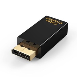 Displayport auf HDMI Adapter, CableCreation 1-Stück 1080P 4K 3D Vergoldeter DP zu HDMI Konverter, DisplayPort Stecker auf HDMI Buchse Adapter, 1.4V