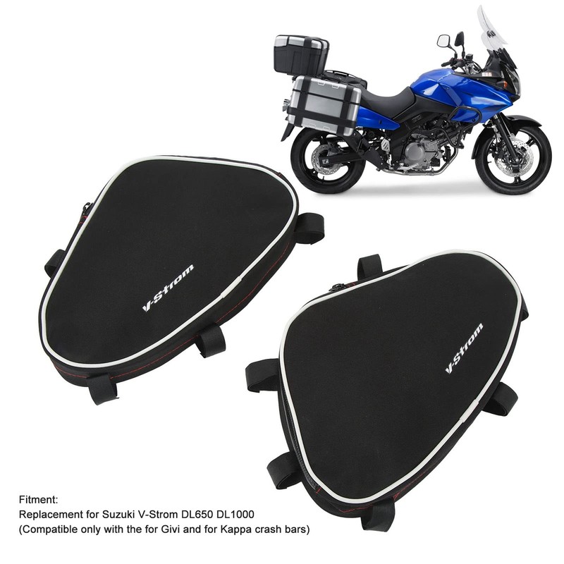 Qiilu Motorcycle Frame Crash Bar Bag for V-Strom DL650 DL1000