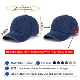 Ponytail Baseball Caps for Women - Washed High Pony Caps, Solid Color Cotton Adjustable Trucker Dad Cap Classic Vintage Denim Baseball Hats High Bun Pony Sun Caps for Women Ladies Outdoor (Navy)