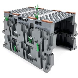 TRavesty City Railway Rails, Caves and Bridges Building Blocks Set, City Train Railway Accessories, Railway Sets, Railway Caves and Bridges Model Building Blocks Train Rail Set Compatible with the