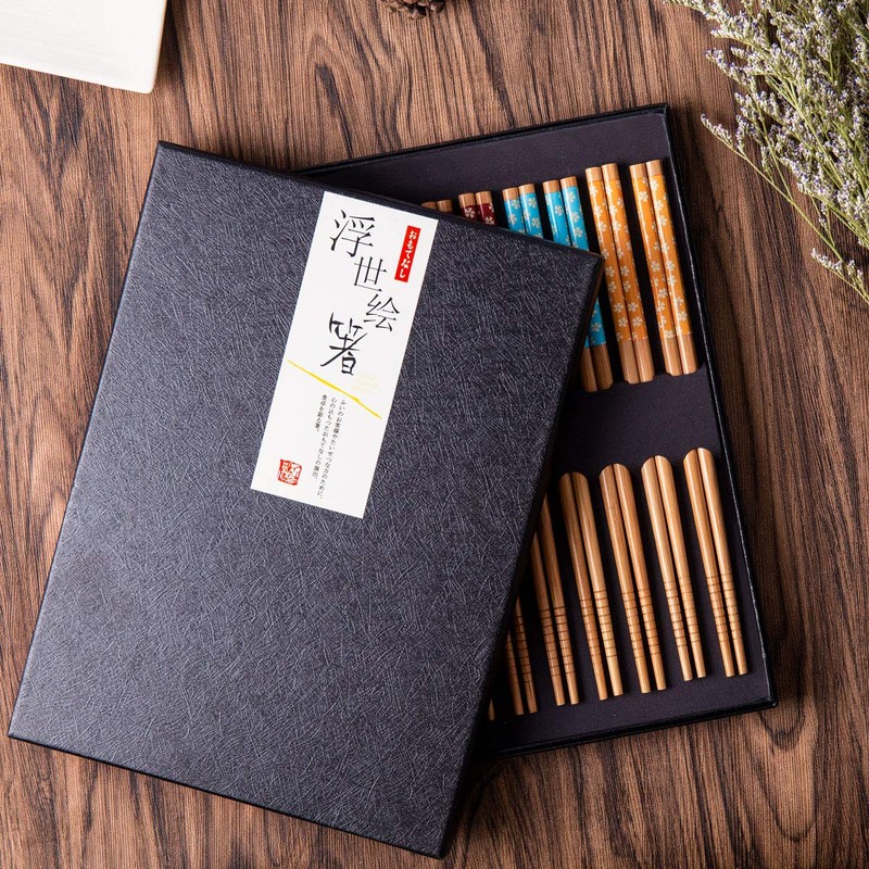 10 Pairs of Chopsticks Japanese Bamboo Chopsticks Reusable Washable Chopsticks