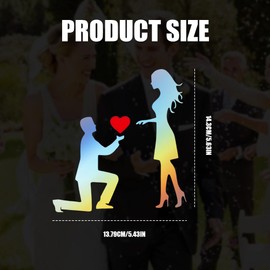 HQRNYP Proposal Car Sticker Decal, Bumper Stickers, Kneel on One Knee Marriage Proposal Decals, Universal Romantic Personality Car Rear Windshield Accessories Fit for Wall Mirror Laptop (Colorful)