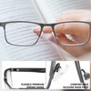 LAURA FAIRY Stylish Metal Frame Reading Glasses for Men,Spring Hinge